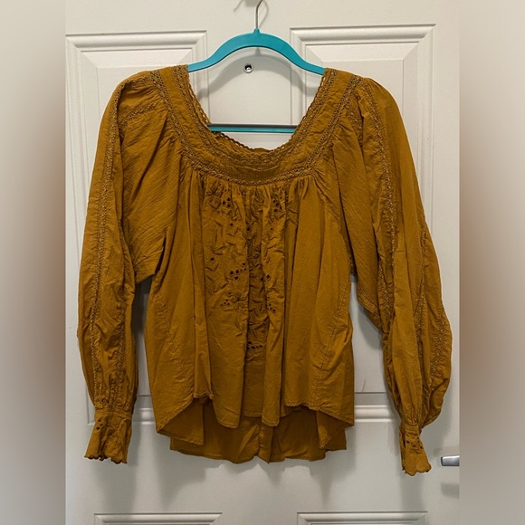 Free People Tops - Free People Embroidered Blouse